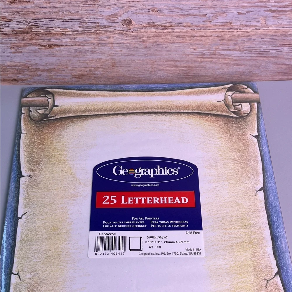 Geographics Scroll Design Letterhead 25 sheets